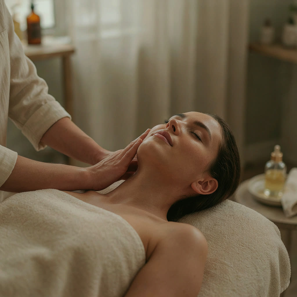 Drenaje linfático facial